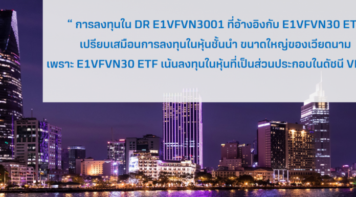 ทำความรู้จักหุ้นในดัชนี VN30 ที่ DR “E1VFVN3001”