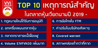 Top 10 เหตุการณ์สำคัญในตลาดหุ้นเวียดนามปี 2019