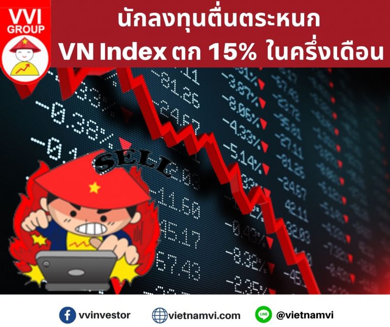 นักลงทุนตื่นตระหนก VN Index ตก 15%  ในครึ่งเดือน