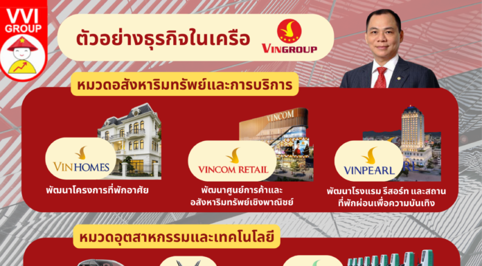 ตัวอย่างธุรกิจในเครือ VINGROUP VinGroup Business