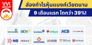 ส่องกำไรหุ้นธนาคารเวียดนาม 9M2022 Bank Stocks Profit