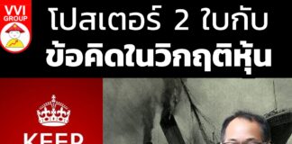 โปสเตอร์ 2 ใบกับข้อคิดในวิกฤติหุ้น