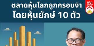 ตลาดหุ้นโลกถูกครอบงำโดยหุ้นยักษ์ 10 ตัว